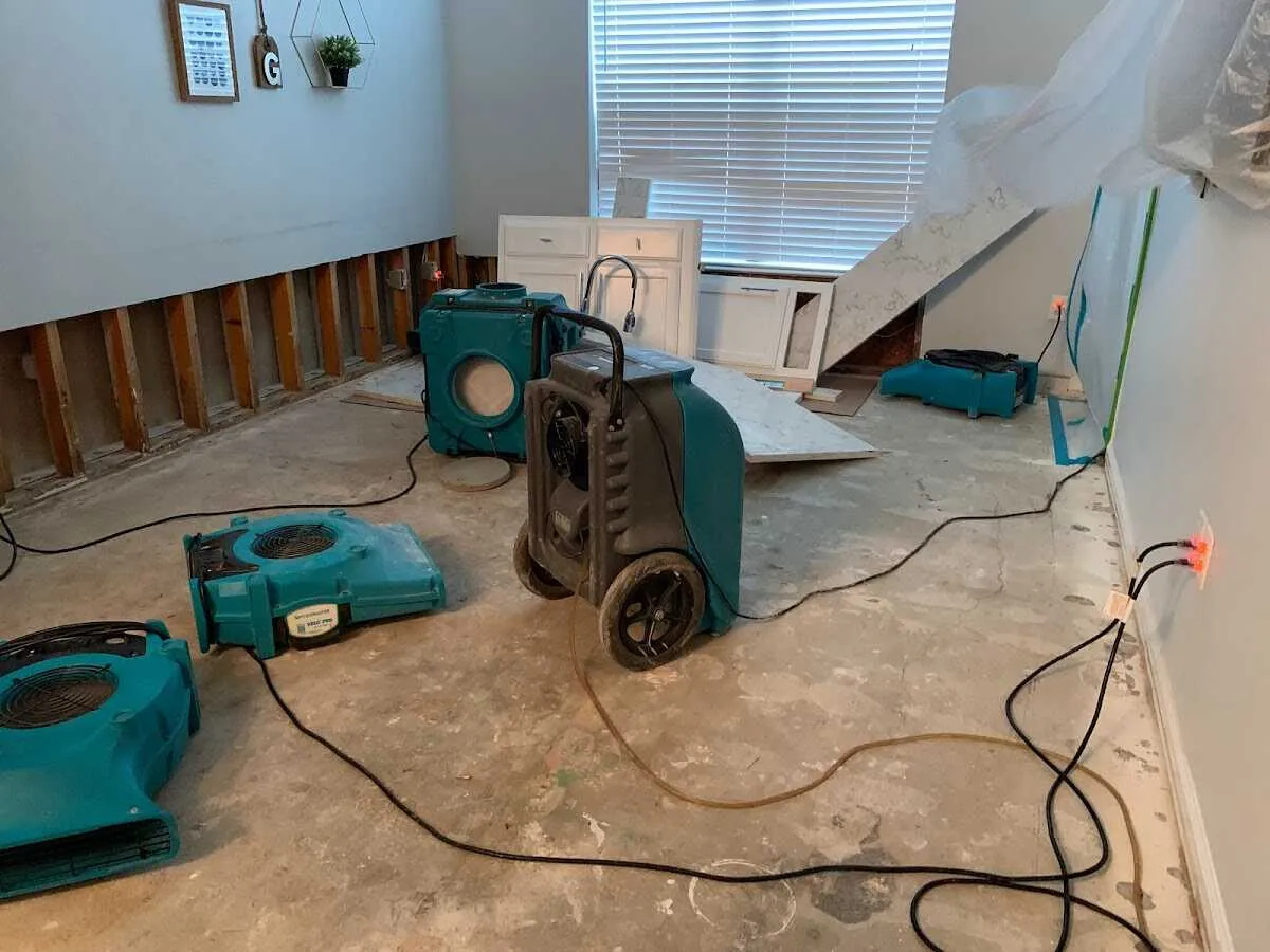 Dehumidifier in flood-cut room for Water Extraction & Removal in Adairsville